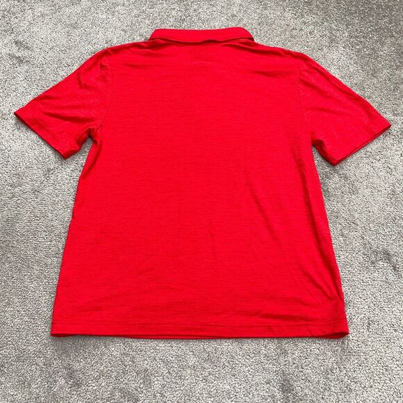 Box Seat University Of Wisconsin Badgers Polo Shirt Mens Medium Red Performance - Picture 2 of 11